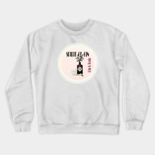 Pink Gin & Tonic Cocktail Illustration | For Gin Lovers Crewneck Sweatshirt